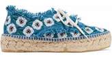 Thumbnail for your product : Loeffler Randall Frayed Embroidered Canvas Espadrilles