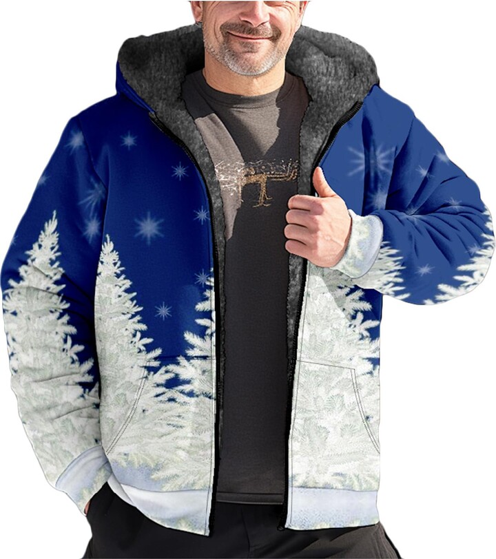 Beccgirl Christmas Tree Hoodies for Men Sherpa Lined Long Sleeve Hooded  Sweatshirt Lightweight Fleece Christmas Graphic : : Clothing,  Shoes 