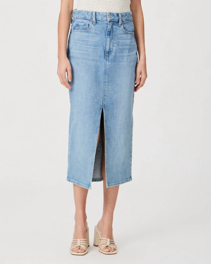 Paige Angela Midi Skirt In Ysabel