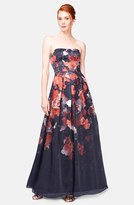 Thumbnail for your product : Kay Unger Print Silk Ball Gown