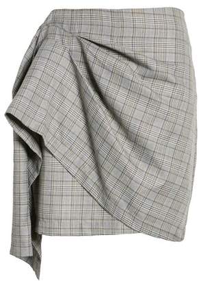 J.o.a. Draped Plaid Wrap Skirt