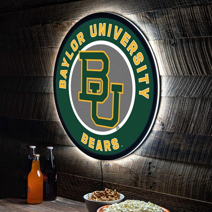 Baylor University Round 23 in. Plug-in LED Lighted Sign