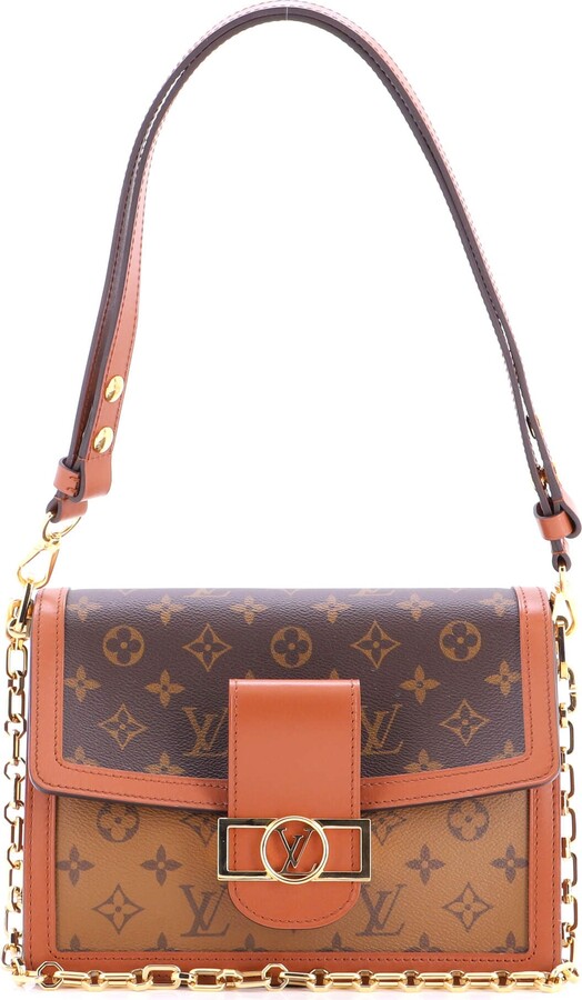 Louis Vuitton Dauphine Shoulder Bag Reverse Monogram Canvas MM
