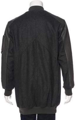 Skingraft Wool & Leather Bomber Jacket