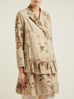Thumbnail for your product : By Walid Hazy-jungle Double-breasted Coat - Beige Print