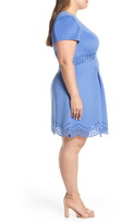Thumbnail for your product : Vince Camuto Laser Cut Scuba Crepe Fit & Flare Dress