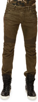 Thumbnail for your product : Balmain Washed Biker Jeans, Green