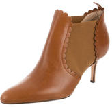 Thumbnail for your product : Oscar de la Renta Leather Pointed-Toe Ankle Boots