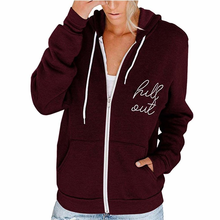 ladies cream zip hoodie