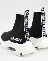 Thumbnail for your product : Steve Madden Master sock sneakers in black