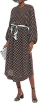 Thumbnail for your product : Zimmermann Belted Polka-dot Silk-crepe Midi Dress