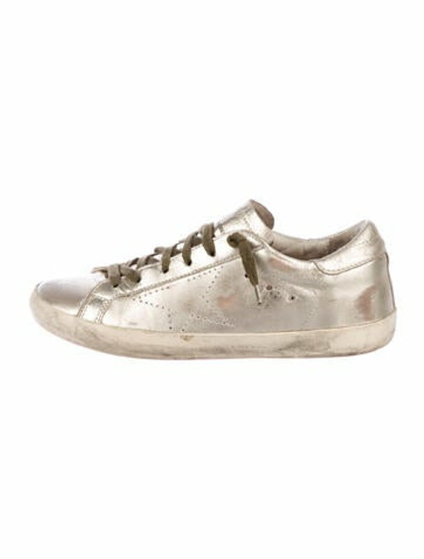 golden goose gold metallic sneakers