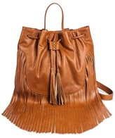Thumbnail for your product : Mossimo Women's Cinch Top Fringe Backpack Faux Leather Handbag Brown