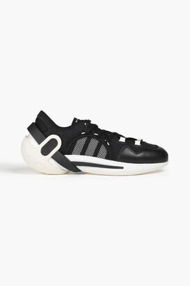 Y-3 Idoso Boost striped neoprene, leather and mesh sneakers
