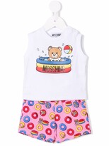Thumbnail for your product : MOSCHINO BAMBINO Teddy Bear-Motif Romper