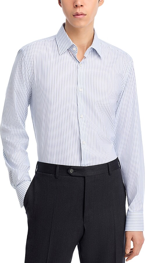 Boss Hank Slim Fit Stretch Button-Front Shirt