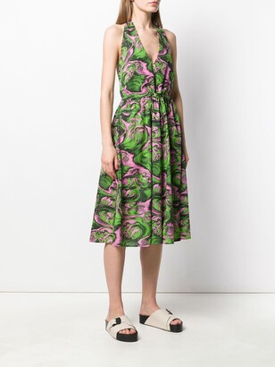 McQ Printed Halterneck Dress