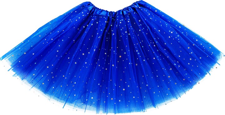 Sparkle Skirts Royal Blue Running Skirt Red, White Blue Ruffle