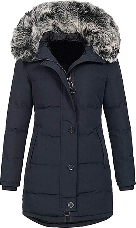 HHMY Women's Winter Coat Casual Functional Jacket Quilted Jacket with