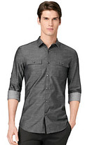 Thumbnail for your product : Calvin Klein Men's Long Sleeve Slub Woven Shirt