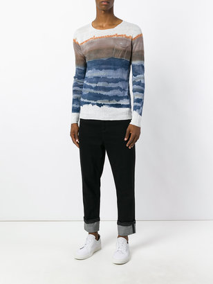 Roberto Collina blurry stripes slim-fit jumper