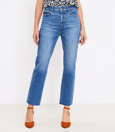 Thumbnail for your product : LOFT Petite High Rise Straight Crop Jeans in Light Authentic Indigo Wash