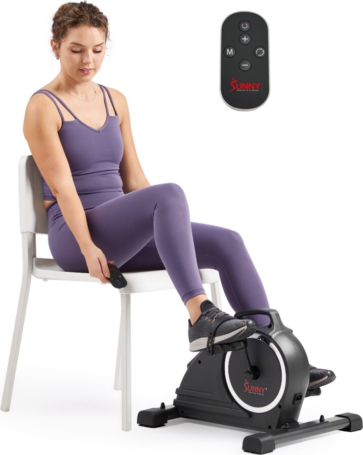 Sunny Health & Fitness Smart Motorized Under Desk Elliptical, Bluetooth with Free SunnyFit App