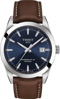 Tissot T-Classic Powermatic 80 Leather Strap Watch, 40mm