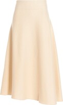 High-waist A-line Midi Skirt 