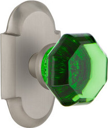 Nostalgic Warehouse Cottage Plate with Waldorf Emerald Door Knob