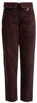 Thumbnail for your product : Atelier Jean Flip Fold Over Corduroy Jeans - Womens - Dark Purple