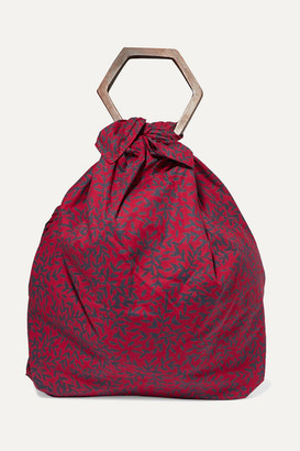 Kayu + Net Sustain Kamber Printed Cotton-voile Tote - Red
