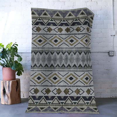 Foundry Select Gray-Themed Geometric Shape Patterned Modern Decorative Rug