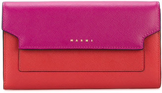 Marni two-tone pink flap wallet