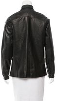 Thumbnail for your product : Jil Sander Pointed Collar Leather Jacket