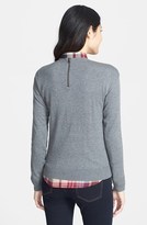 Thumbnail for your product : Halogen 'Non' Zip Back Crewneck Sweater (Regular & Petite)