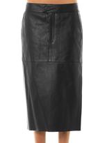 Thumbnail for your product : Helmut Lang Leather midi skirt