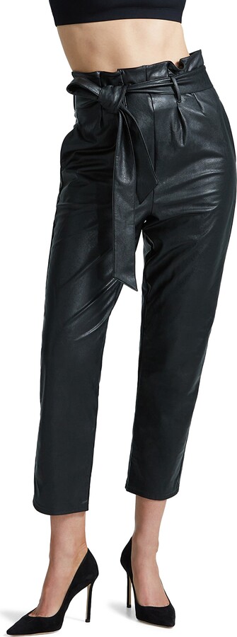 Commando Paperbag Waist Faux Leather Crop Pants