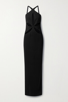 Mônot Cutout Crepe Maxi Dress - Black