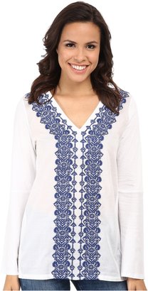 MICHAEL Michael Kors Woven Front Embroidered Tunic