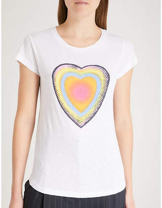 Zadig & Voltaire Skinny Disco heart-print cotton-jersey T-shirt
