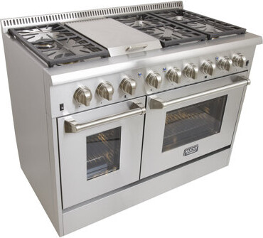 Kucht Professional 48" 6.7 cu. ft. Freestanding Dual Fuel Range with Griddle