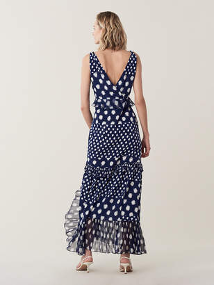 Diane von Furstenberg Misha Ruffled Silk Maxi Dress