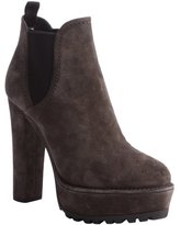 Thumbnail for your product : Prada grey suede platform heel ankle boots