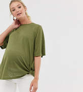 Thumbnail for your product : ASOS Maternity DESIGN Maternity relaxed t-shirt with knot side