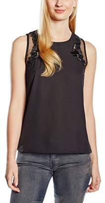 Sinéquanone Women's T PERLES RESILLE Sleeveless Blouse,(Manufacturer Size: 44)