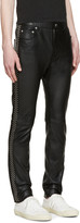 Thumbnail for your product : Saint Laurent Black Leather Studded Trousers