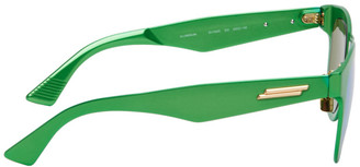 Bottega Veneta Green D-Frame Sunglasses