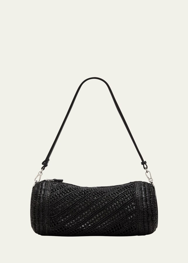 Straw Crossbody Bag 4x9| Black Raffia Shoulder Bag, 54kibo