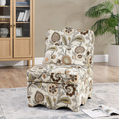 Latitude Run Flannel Single Dining Chair With Soft Seat Cushion And Backrest, No Armrests, Matching Pillow Can Be Used As Waist Cushion, This Dining Chair Can Be U